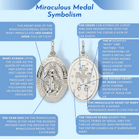 Veliki Vintage Privjesak za maskotu s čudesnom medaljom od srebra od srebra, izrađen u SAD-u