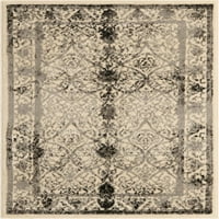 Jedinstveni tkalački stan, tradicionalni tepih u boji Bjelokosti i sivo-crnoj boji 3' 3 5' 3 pravokutni cvjetni dizajn savršen je