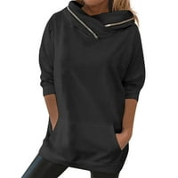 Dukserice za žene hit prodaja Casual dukserice Ženska majica s visokim ovratnikom pulover s patentnim zatvaračem topla casual dukserica