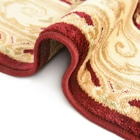 Jedinstveni tepih s tkalačkim stanom 2' 7 12' 0 , crvena