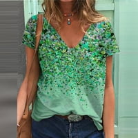 Bluza za žene, ženska modna ležerna majica s cvjetnim printom Plus size, vrhovi u zelenoj boji, u boji, u boji, u boji, u boji, u