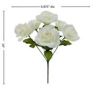 Glavne stanice Unutarnje umjetno slatke ruže cvijet, bijela boja, sastavljena visina: 14
