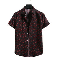 Muške havajske košulje, bluza na otvorenom za muškarce, obična ljetna majica s grafičkim printom kratkih rukava