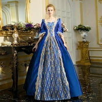Održive haljine za žene Ženska gotička Vintage Steampunk haljina retro dvorska haljina princeze kratkih rukava Plava