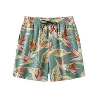 Muške Ležerne kratke hlače, ljetne modne plaže prozračne Ležerne kratke hlače s cvjetnim printom, klasični džep na vezanje, jednostavna