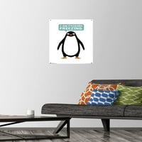 David Olenick - zidni plakat pingvina koji govori s gumbima, 14.725 22.375