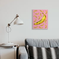Stupell Industries zrele banane ćudljivo tropsko voće žuto ružičasto drveno zid umjetnost, 19, dizajn Ziwei Li