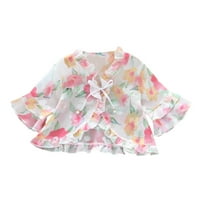 Jakna za djevojčice dječja odjeća za malu djecu Mala princeza šuplji kardigan s cvjetnim uzorkom zaštita od sunca kardigan kratkih