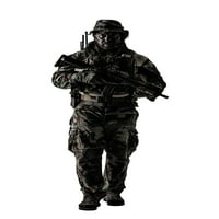 Vojnik specijalnih snaga S., odjeven u uniformu za borbu u džungli. Ispis plakata Olega Zabelina sa slika dionica
