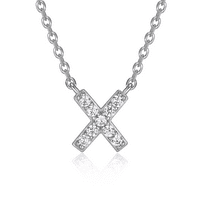 Zauvijek aspekt početna x ogrlica CZ u srebrnom, odraslom ženku