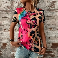 Ženske ljetne majice na rasprodaji nova bluza majica kratkih rukava U boji cvjetni vrhovi u crvenoj boji