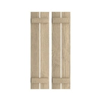 Ekena Millwork 1 2 W 26 h rustikalno dvije ploče razmaknute ploče-n-patene grube pilane pilane drvene rolete, pripremljeni preplanuli