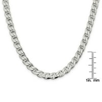 Djevičansko srebro ravni kubanski sidreni lanac od čistog srebra