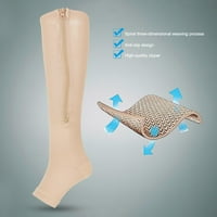 Čarapa do sredine teleta s patentnim zatvaračem, prozračne rastezljive čarape pogodne za sport, trčanje, biciklizam, boja kože;
