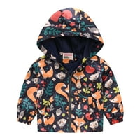 Jesenska jakna s kapuljačom s printom za dječake, dječji kaput s patentnim zatvaračem otporan na vjetar, kaput i jakna za dječake,