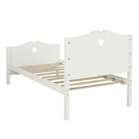 Okvir kreveta bračni krevet na platformi s drvenom letvicom, uzglavljem i podnožjem