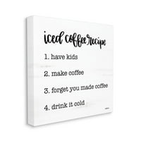 Recept za hladnu kavu za roditelje, obiteljski Humor, razvijen od strane