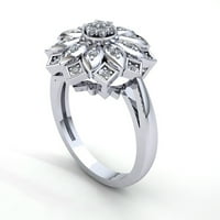 Prirodni dijamantni prsten okruglog reza od 0,33 karata 18 karatni zaručnički prsten od punog ružičastog, bijelog ili žutog zlata