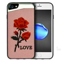Crvene ljubavne ruže ružičasta tekstura za vezenje za Apple iPhone iPhone telefon