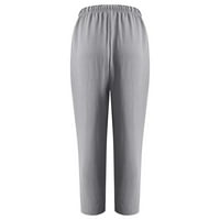 Ženske hlače Plus size široke široke hlače visokog struka ljetne Ležerne dnevne hlače s volanima hlače Pune boje