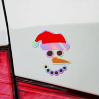 Vrhunska holografska naljepnica za božićne snjegovića vodootporna za prijenosno računalo