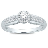 Njezin zaručnički prsten s dijamantima od dva karata od bijelog zlata od 10 karata, certificiran od strane A-liste