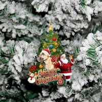 Viseći privjesak Gvong s visećim prstenom, neraskidive drvene figure pasa Djeda Mraza, karnevalski privjesak