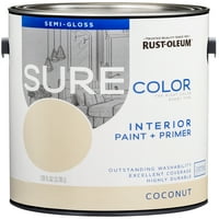 Rust-Oleum Sigurna u boji kokos, Interiot boja + temeljni premaz, polusjajni završetak, galon