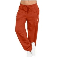 Duge hlače na rasprodaji ženske zimske joga hlače širokih nogavica sportske široke Ležerne duge hlače