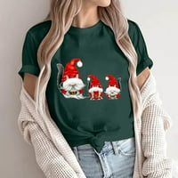 Božićni poklon do 30% popusta na modu za odrasle ležerna bluza s kratkim rukavima s okruglim vratom s printom majica majica majica