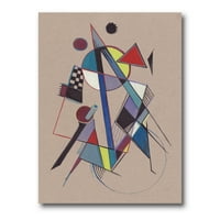 Apstraktne kompozicije iz geometrijskog slikarstva u boji do stupnja umjetnički tisak na platnu