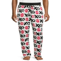 Valentinovo muške i velike muške xo dizajn hlače za spavanje
