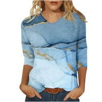 Top-Top, Ženska majica bez rukava, Plus veličina, lumen ispod ženskog modnog printa, rukavi srednje duljine s izrezom u obliku slova