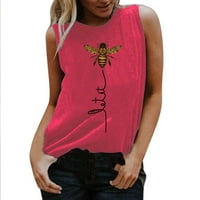 Ženske majice ljeto Plus Size Ženska moda s okruglim vratom i kratkim rukavima Bluza s printom tunike majice Top majica