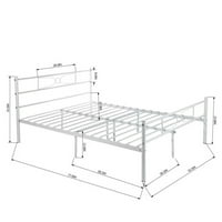 Jednostavna instalacija visokokvalitetnog metalnog okvira kreveta na platformi s uzglavljem i podnožjem