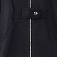 Modne trenirke za žene Ženska dukserica Ženski kaput s dugim rukavima i džepovima jednobojni kaput s kapuljačom