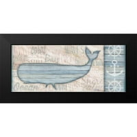 Killeen, jen Black uokvirena suvremena muzejska umjetnička gravura pod nazivom kit iz života oceana