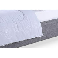 I moderan okvir kreveta na platformi presvučen sivom tkaninom u različitim veličinama
