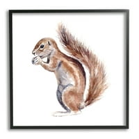 Stupell Industries Baby Squirrel Akvarel Slikanje Dječje divlje životinje, 12, dizajn FO Hollow Studios