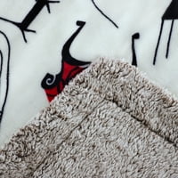 Toplo meko runo bacanje pokrivača plišano reverzibilno tiskano pokrivač, 50 ”60”