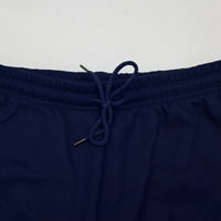 ; Muške fitness hlače, hlače za trčanje, široki struk s vezicom, jednobojne široke sportske hlače s džepovima