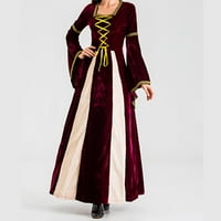 Plus size, Jesen / Zima, Ženska Moda, jednobojno vintage retro odijelo, Irske haljine, haljina s raširenim rukavima, e-mail
