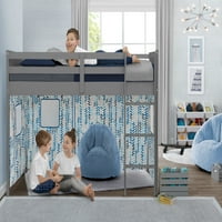 Dječji krevet u potkrovlju-set zavjesa za bračni krevet u potkrovlju, vrh strijele