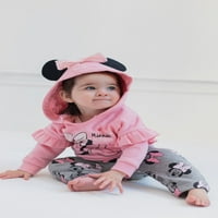 Komplet odjeće za novorođene dječake ili djevojčice s Minnie Mouse Disnei, pulover od flisa s kapuljačom, bodi i hlače, od novorođenčeta