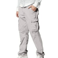 Muški sportski kombinezoni na otvorenom teretne hlače uske ravne hlače s više džepova