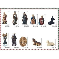 Božićne figurice Bikopu, Isus Marija Josip, Sveta obitelj u jaslama, figurice od smole, katolički dar