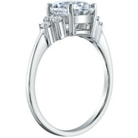 CT Moissanite ovalni zaručnički prsten vjenčani bend Bridal Set u sterlingu srebra