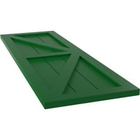 PVC žaluzine od 18 12 32 dvije jednake ploče za seosku kuću s fiksnim nosačem u obliku trake, zeleni Viridian