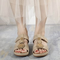 Sandale ženske Ležerne klinaste japanke široke širine boemske ljetne udobne cipele na platformi sandale sa supinatorom i funkcijom