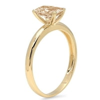 smaragdni rez od 1 karata imitacija šampanjca dijamant od žutog zlata od 14 karata vjenčani prsten za godišnjicu veličine 10,75